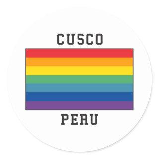 Cusco, Peru Flag Classic Round Sticker