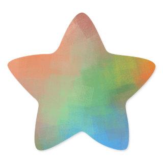 Custom Abstract Art Blank Modern Elegant Template Star Sticker