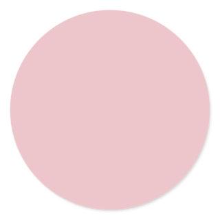 Custom Add Your Text Solid Color Rose Gold Blank Classic Round Sticker