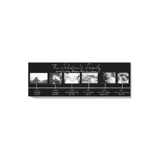 Custom Anniversaries Family Wedding Black white Canvas Print