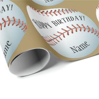 Custom Baller Baseball Name Happy Birthday