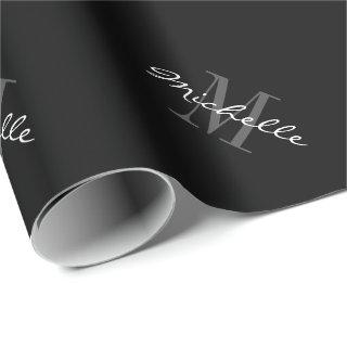 Custom black monogram Christmas