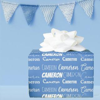 Custom Blue Birthday Boys Name Collage