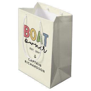 Custom Boat Owner established New Boat Owner  Medium Gift Bag