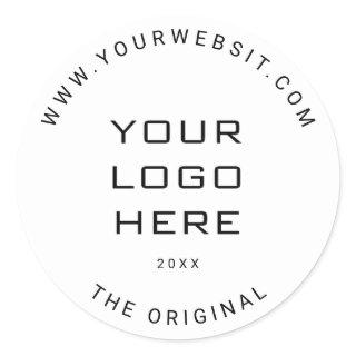 Custom Business Logo Classic Round Sticker