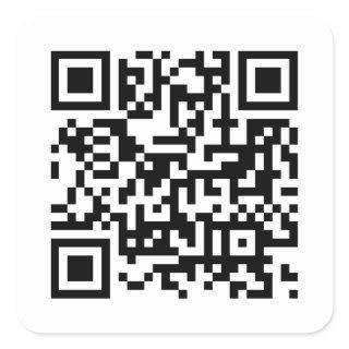 Custom Business QR Code Modern Minimalist Template Square Sticker