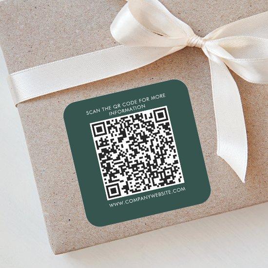 Custom Business QR Code Promotional Marketing Square Sticker