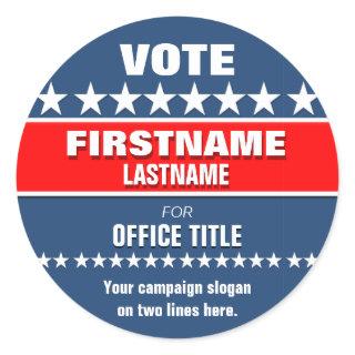 Custom Campaign Template Round Classic Round Sticker