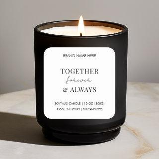Custom Candle  | Together Forever and Always Square Sticker