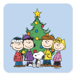 Custom Charlie Brown and Friends Square Sticker