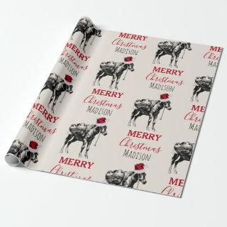 Custom Christmas Funny Vintage Donkey Santa Hat