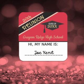 Custom Class Reunion Name tag Sticker