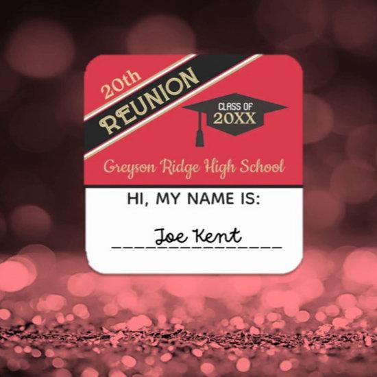 Custom Class Reunion Name tag Sticker