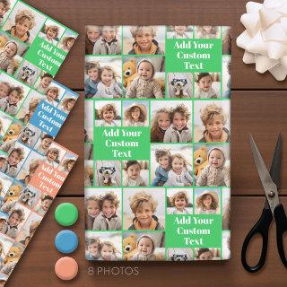 Custom Collage 8 Photo - Custom Text All Occasion  Sheets