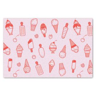 Custom Color Ice Cream Print Tissue Paper