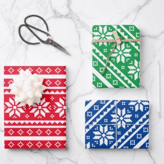 Custom color knit snowflake pattern Christmas  Sheets