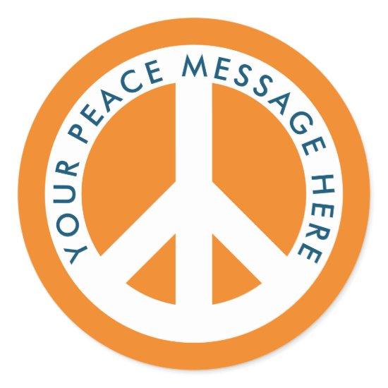 Custom color peace symbol personalized stickers