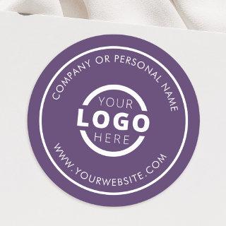 Custom Color Promotional Business Logo Branded Classic Round Sticker