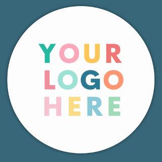 Custom Company Business Logo Branded  Classic Round Sticker
