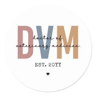 Custom DVM Doctor of Veterinary Medicine Classic Round Sticker