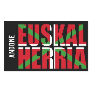 Custom, Euskal Herria forms Basque flag Ikurriña: Rectangular Sticker