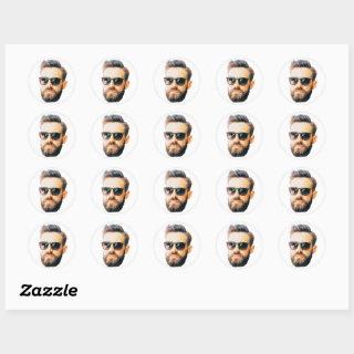 Custom Face Classic Round Sticker