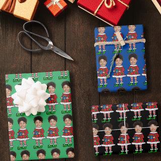 Custom Face Photo Elf Christmas Personalized Photo  Sheets