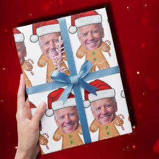 Custom Face Photo Gingerbread Funny Joe biden Xmas