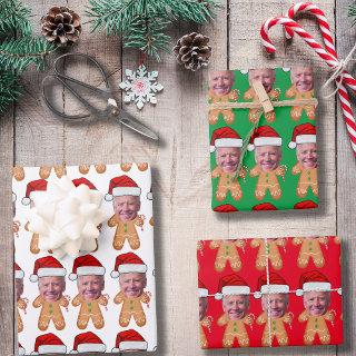 Custom Face Photo Gingerbread Funny Joe biden Xmas  Sheets