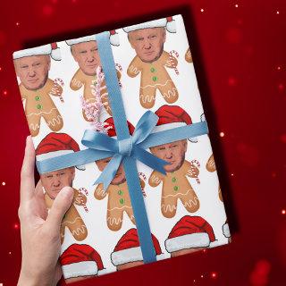 Custom Face Photo Gingerbread Funny Trump Xmas