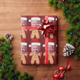 Custom Face Photo Gingerbread Joe biden Christmas