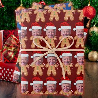 Custom Face Photo Gingerbread Joe biden Christmas  Sheets