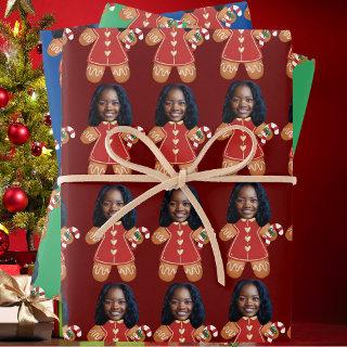 Custom Face Photo Gingerbread Woman Christmas   Sheets