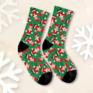 Custom Face Photo Santa Claus Funny Christmas Socks