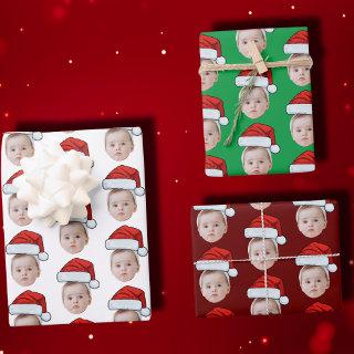 Custom Face Photo Santa Hat Christmas  Sheets