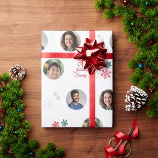 Custom Family Name & 3 Photo Collage Pet Christmas