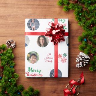 Custom Family Name 4 Photo Collage Funny Christmas