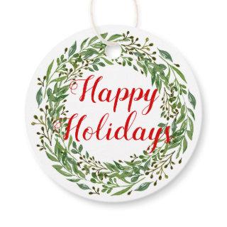 Custom Family Name Wish and Wreath Motif on Favor Tags