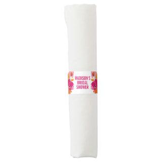 Custom Floral Bridal Shower  Napkin Bands