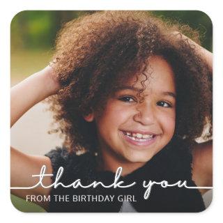 Custom Fun Thank You Photo Birthday Stickers