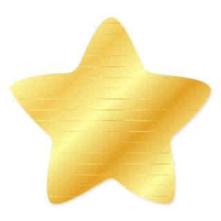 Custom Gold Look Elegant Modern Blank Template Star Sticker