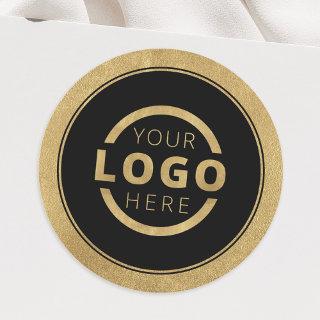 Custom Gold Promotional Business Logo Branded Classic Round Sticker