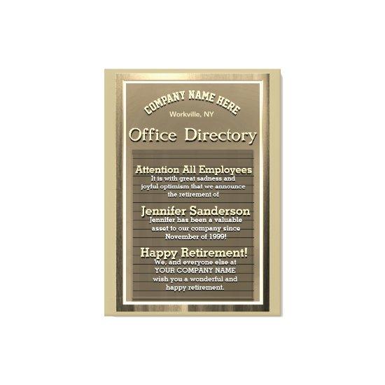 Custom Gold Vintage Retirement Sign