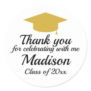 Custom Graduation Party Favor Thank you Stickers