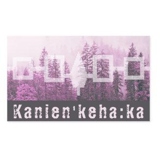 Custom Haudenosaunee Misty Forest Flag  Rectangular Sticker