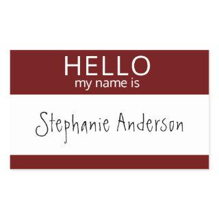 Custom HELLO My Name Is Sticker Badge