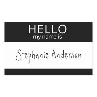 Custom HELLO My Name Is Sticker Badge