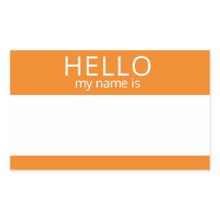 Custom HELLO My Name Is Sticker Badge Blank