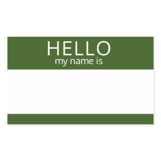 Custom HELLO My Name Is Sticker Badge Blank