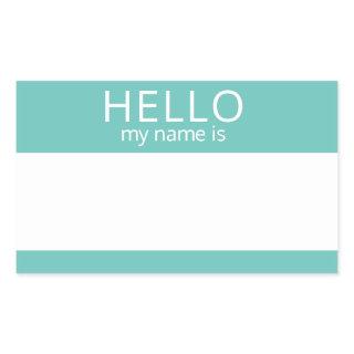 Custom HELLO My Name Is Sticker Badge Blank